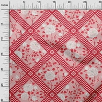 Onuone pamučne kambričke srednje ružičaste tkanine Florals tkanina za šivanje tiskane ploče za obnarenje