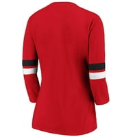 Ženske fanatike marke Crvene Houston rakete ikonično plodno moderna 3 majica s 4 rukava