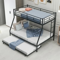 Twin preko punog metalnog kreveta za krevet s dvostrukim klivovima, modernim krevetom na kat sa čvrstim