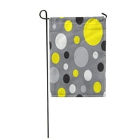 Šareno apstraktno crno žute sive točkice sive rođendan svijetla vrtna zastava ukrasna zastava kuće baner