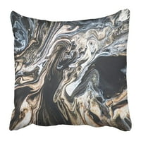 Sažetak Moderni mramorni efekt slikanje Zlatna boja neobična trendi za jastuk za jastuk