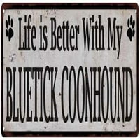 Život je bolji s mojim bluetick coonhound-a rustikalni potpis za pse 108240060337
