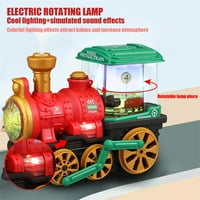 Vlak Parna igračka sa glazbenim LED lampicama Dim, zabava i interaktivna beba puzačka igračka električni