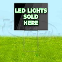 LED svjetla prodata ovdje dvorišni znak, uključuje metalni stup