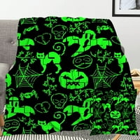 Halloween pokrivač s jastukom, pokriće za Halloween za spavaću sobu dnevni boravak spavaonica pećina,
