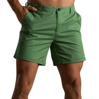 Muške kratke hlače Muške ljetne hlače Solid Color Pants Džepne crteže labavi brzi suhi casual sportski