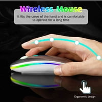 2.4GHz i Bluetooth miš, punjivi bežični LED miš za Samsung Galaxy S Ultra kompatibilan je sa TV laptop