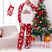 Lenago Family Božićni PJS Podešava roditelj-dijete toplo božićno odijelo tiskano plaćeno šivanje kućne