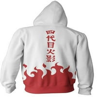 Ripple Junction Naruto Shippuden Unise za odrasle Četvrto Hokage Inspirirani puni zip fleece hoodie