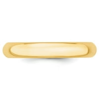 14k žuti zlatni prsten za venčanje udobnosti udobnosti udobnosti
