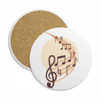 Okrugle zakrivljene glazbene note u obliku šupljeg nosača koprive u apsorbentnim kamenom