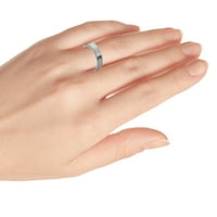 Volfram Carbide visoki polirani uto sređeni središte četkice bočni vjenčani prsten za muškarce i dame