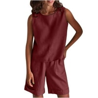 Ljetna ležerna odjeća za žene s toplim rukavima bez rukava s kratkim hlačama Bermuda kratke hlače sa