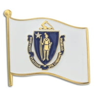 Pinmart's Massachusetts američka državna zastava MA emamel rever pin