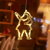 Gwong String Light Dekorativna jednostavna instalacija Izdržljiv Božićni prozor Decor Fairy Light za
