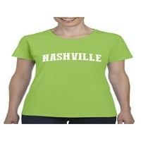 MMF - Ženska majica kratki rukav, do žena Veličina 3XL - Zastava Nashville Tennessee