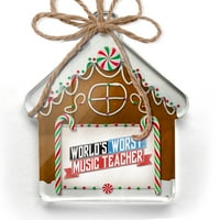 Ornament tiskani jedan oboren svjetski svjetski najgori muzički učitelj Božić Neonblond