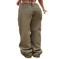 Ženske pantalone sa džepovima, čvrstim veznim cvijećem uzorak hlače za patchwork hlače