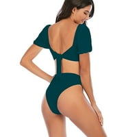 Ženski kupaći kostim mjehurići list bikini modni struk High Print kupaći kostimi splitske kupaće kostimi Tankenis set