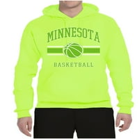 Divlji Bobby City of Minnesota Min Basketball Fantasy Fan Sports Unise Dukserica, Sigurnosna zelena,