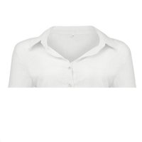 Ženska povremena pamučna posteljina bluza Visoka majica dugih rukava Ležerne prilike V izrez gumb sa