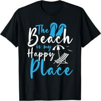 Plaža je moja sretna mjesta Ženska majica Crna velika
