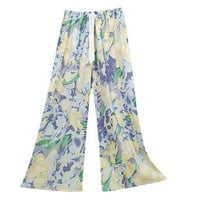 Ženske casual pantalone Novo tiskano ljeto Velike veličine Ležerne prilike široke pamučne hlače za vještačke