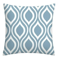 Geometrijski lumbalni jastuk pokrivač plavi bijeli jastučni jastučnici kauč na kauč na kauču poklopca