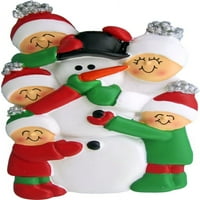 Izgradnja snjegovića ljudi personalizirani božićni ukras učinite - sami