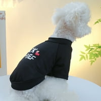 Wirlsweal Pet Odeća za pse Slatko pismo ispisano ljetna majica Mekana udobna odjeća za kućne ljubimce