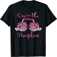 Svjesnost karcinoma dojke Spremite majicu za bundevu Halloween majicu crna 3x-velika