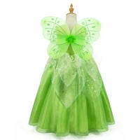 Kostim haljine princeze sa krilima Little Girls Fancy Rođendan Elf prerušiti se Halloween Outfit