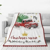Božićne pahulje bacaju pokrivač Crveni kauč kauč ultra super mekana flanela toplo ugodno lagano pokrivač