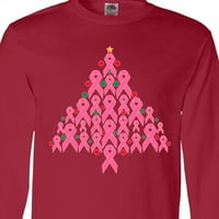 Inktastična svjesnost karcinoma dojke Božićna majica dugih rukava
