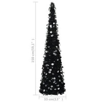 Loewten skočni umjetni božićni treperi crni 59.1 kućni ljubimac