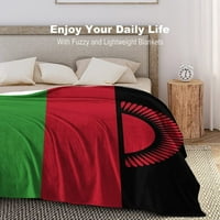 -Postava zastava Malavi, baca zastava za zastavu, plišani super mekani topli flanelni pokrivač za kauč