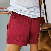 Safuny ženske labave pamučne kratke hlače sa džepom ljetno čišćenje opuštene pantalone modna čvrsta