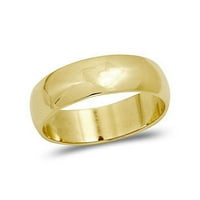10k žuto zlato klasično fit lagani čvrsti vjenčani prsten
