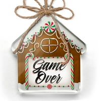 Ornament je tiskao jednu bočnu vintage natlovnu igru ​​preko božićnog neonBonde