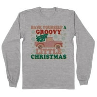 Groovy Little božićna majica s dugim rukavima unise srednje siva