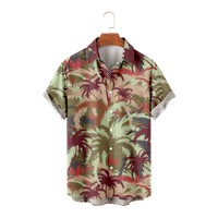 Muška plaža Aloha Ležerna majica Redovna Fit Chort Pocket košulja i top retro odjeća, Veličina 100-170