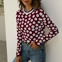 Ženska modna tiskana udobna labava majica s dugim rukavima Bluza Ležerne prilike Trendy Fall Objave