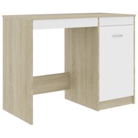 Desk bijeli i sonoma hrast 39.4 X19.7 X29.9 Dizajnirani Wooddesks