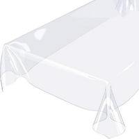 Clear Plastic Vinil PVC tkanina za stol za stolnjak Zaštitnik za trpezarije Tabela za trpezariju Vodootporni preliv prozirni poklopac tablice - prodaje se preklopljeno