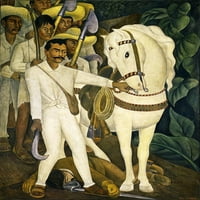 Diego Rivera agrarnog lidera Zapata - platno ili štampana zidna umjetnost