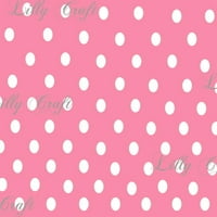 Lilly Craft Quarter bijela polka točkice na ružičastoj tkanini - prodaje u dvorištu - 58 59