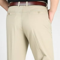 Muške poslovne hlače Formalno ravni montirani ravni prednji superfle pojaseve odijelo Klasične radne