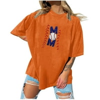 Slatki ljetni vrhovi za žene kratki rukav bluze Regularne fit t majice Pulover tees vrhovi grafički