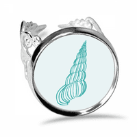 Plavi morski životni puž Ilustracijski prsten podesiv ljubavni vjenčani angažman