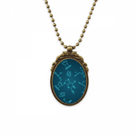 Plava Checal molekularna struktura Ilustracija Antikne ogrlice vintage privjesak za privjesak